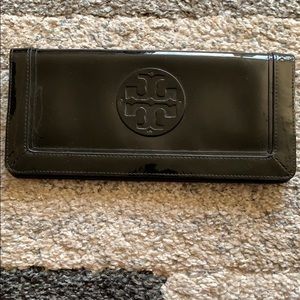 Tory Burch Black Patent Leather Clutch